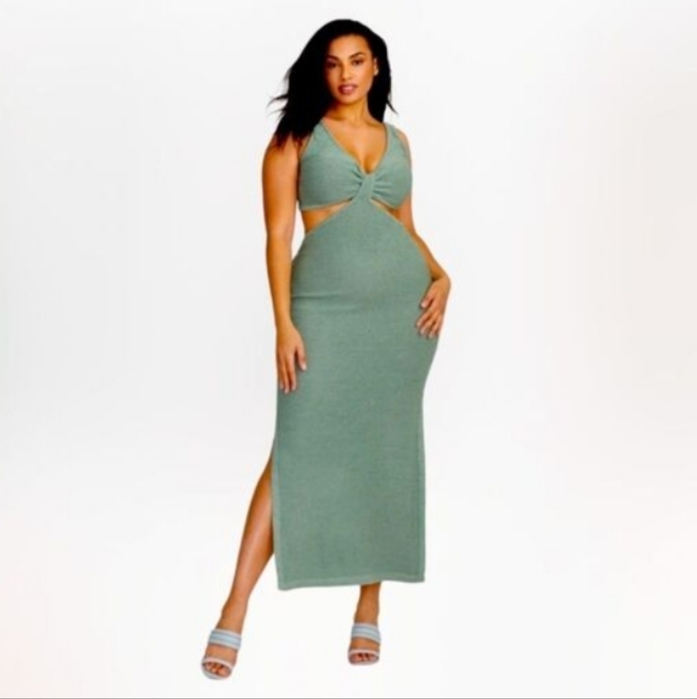 Gabrielle Union x Fashion To Figure Knit Dress With Waist Cutouts